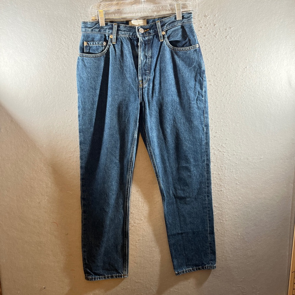 1256 | Everlane The 90s Cheeky Jean Button Fly Straight Blue Denim Womens 27